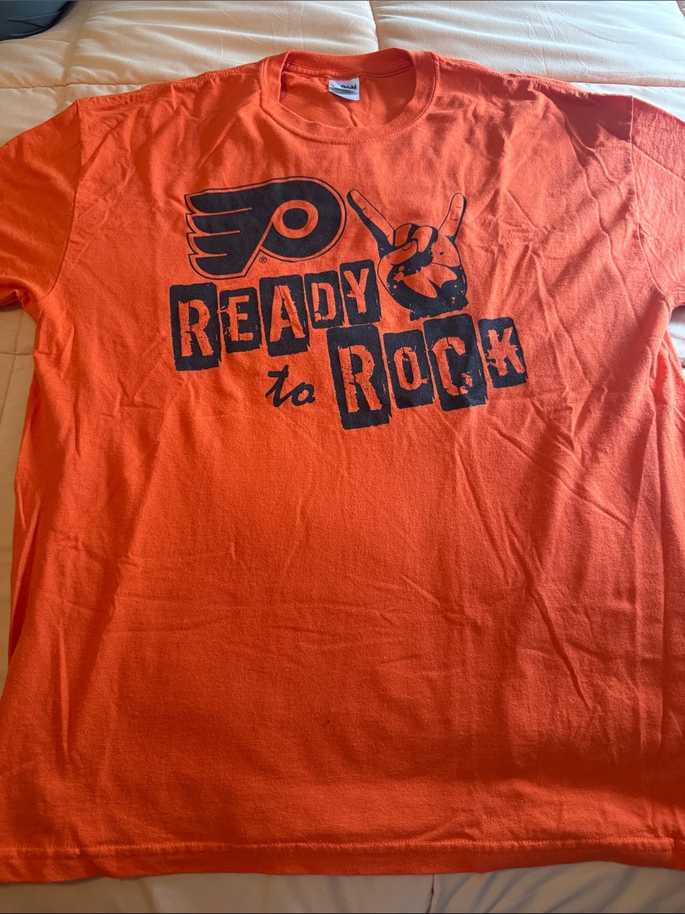Philadelphia Flyers  'Ready to Rock' Graphic Tee with Black Print